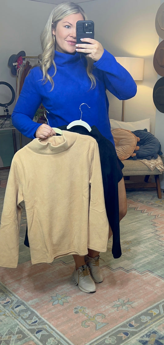 High Neck Fleece Pullover