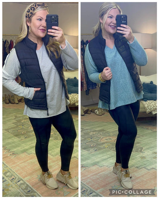 Zip Up Puffer Vest