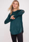 Mono B Long Sleeve Side Split Mesh Top