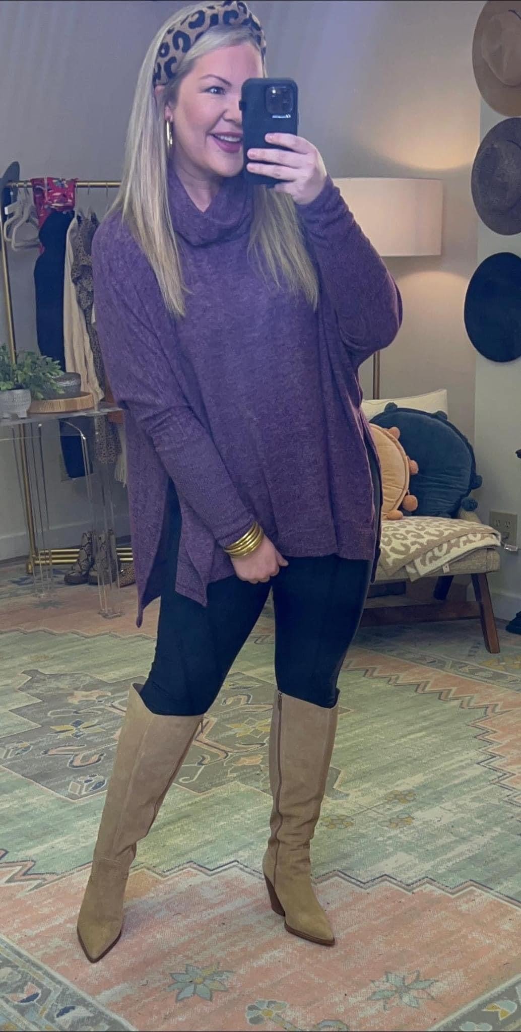 Matte High Rise Vegan Leather Leggings