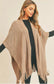 **MORE COLORS** Knit Fringe Ruana Wrap Cardigan