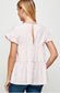 Seersucker Stripe Ruffle Tiered Top
