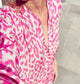 Pink Leopard Print Maxi Dress