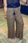 Wide Leg Leopard Ruffle Pants