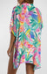 Tropical Print Button Down Cover Up