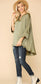 **MORE COLORS** Hi-Lo Satin Button Down Blouse