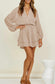 Ruffle Cinch Waist Shirt Dress