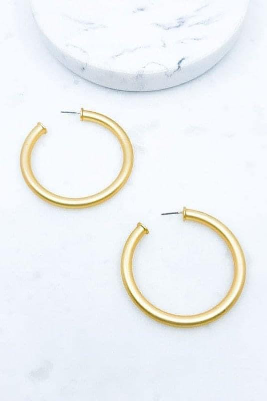 *MORE COLORS* Matte Hoop Earrings