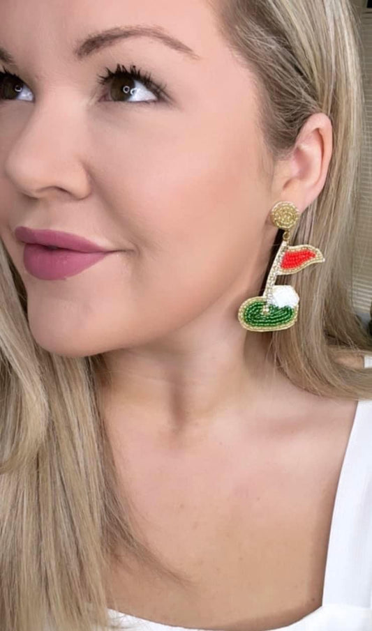 Let’s Par Tee Beaded Golf Earrings