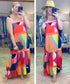 ✨RESTOCK✨ Made for Magic Color Block Ruffle Maxi Dress