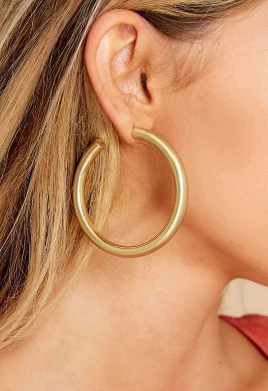 *MORE COLORS* Matte Hoop Earrings