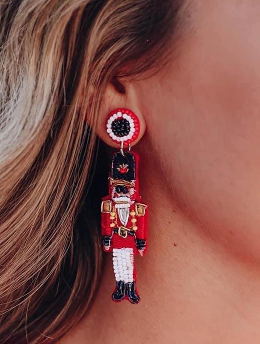 Beaded Nutcracker Earrings