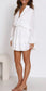 Ruffle Cinch Waist Shirt Dress