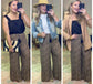Wide Leg Leopard Ruffle Pants